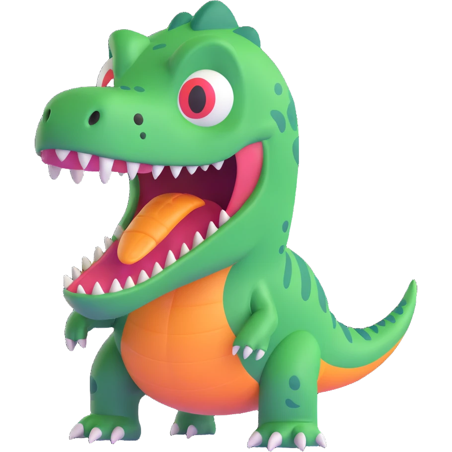 scary dinosaur, 3D emoji style emoji