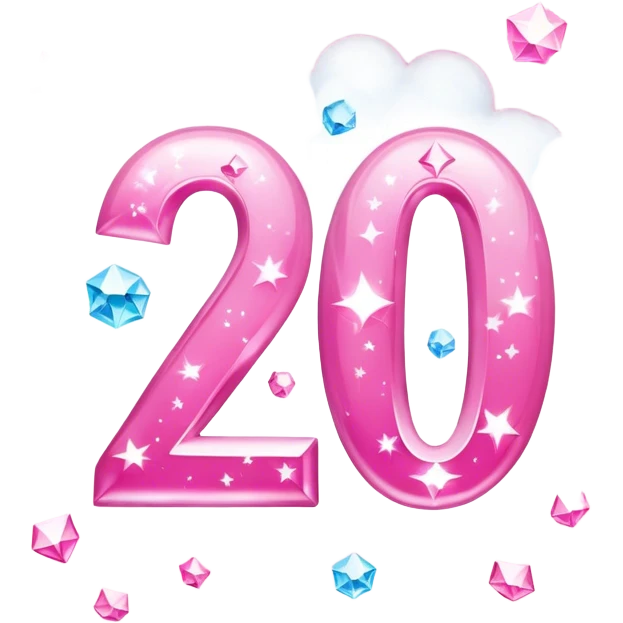 Happy 20th birthday to Dakota written in the sky shining like diamonds with pink emoji