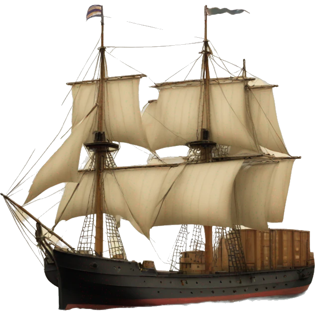 19th century cargo ship emoji