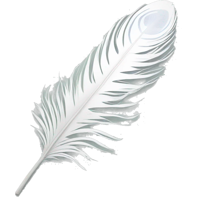 White peacock feather  emoji