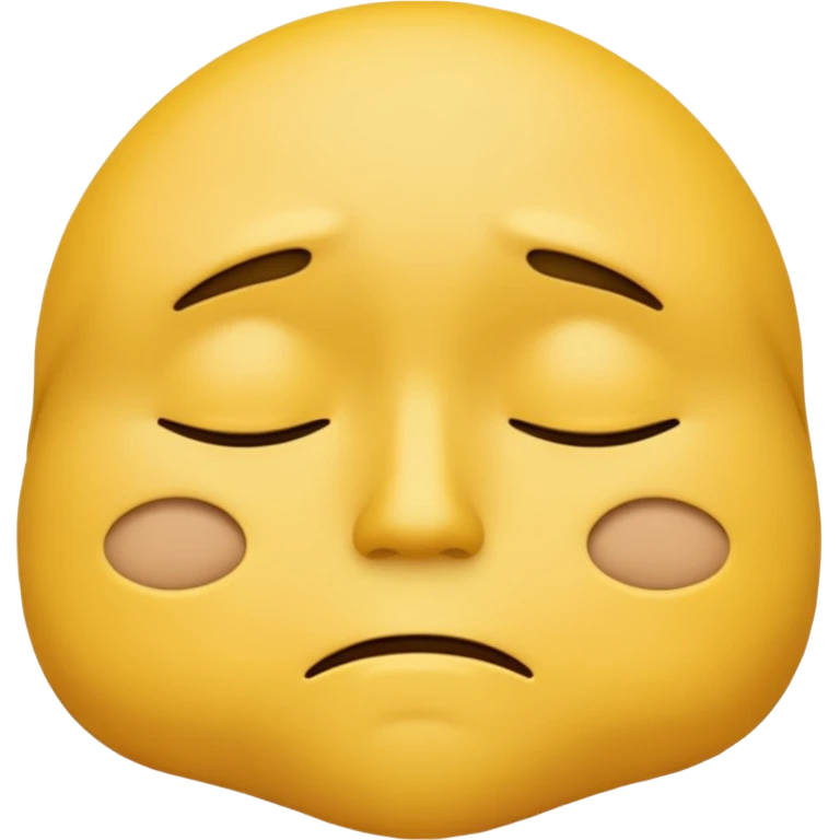 like a regular yellow face emoji but really really sad and tired emoji