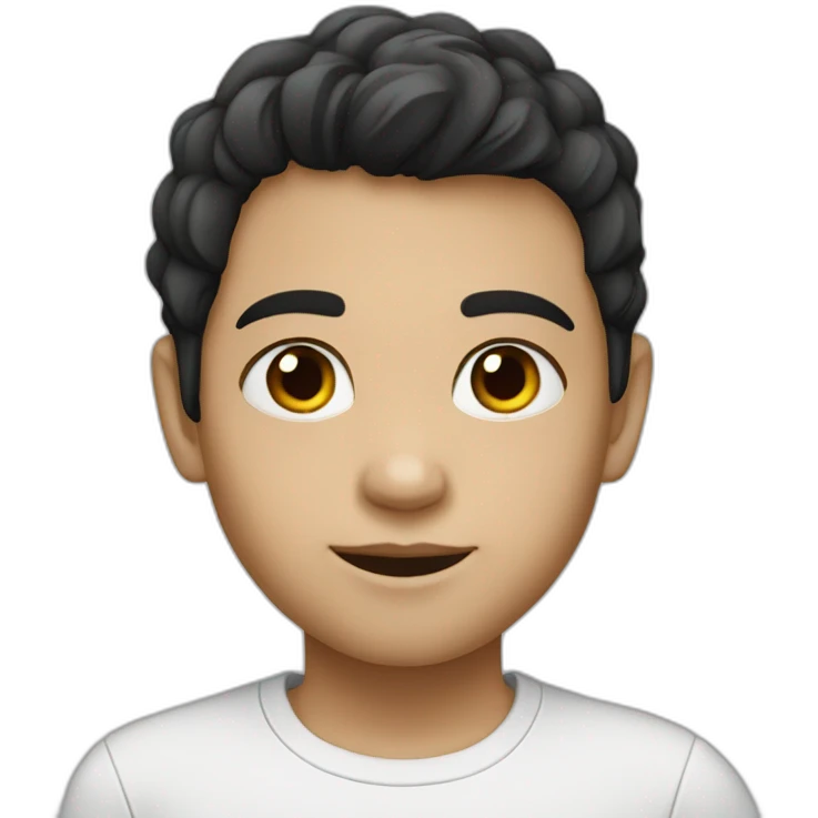kid with dark hair5 and white skin full size emoji