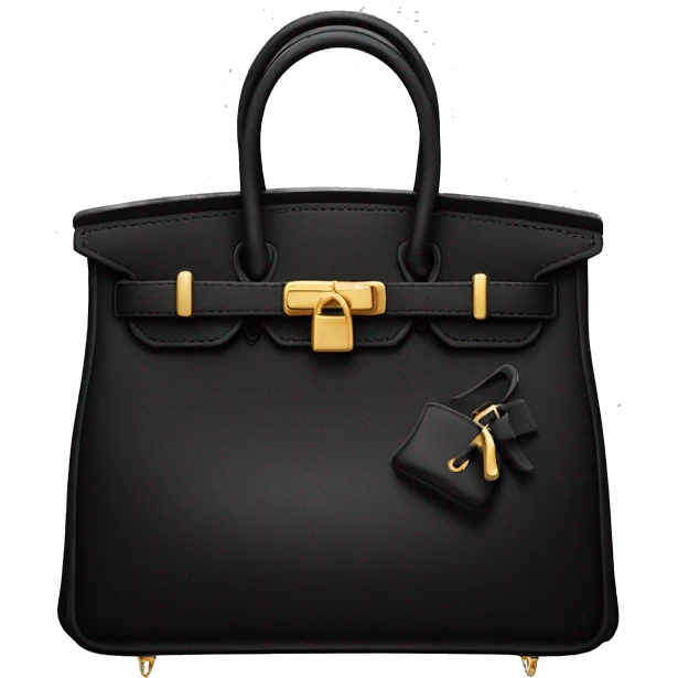 Birkin bag black one  emoji