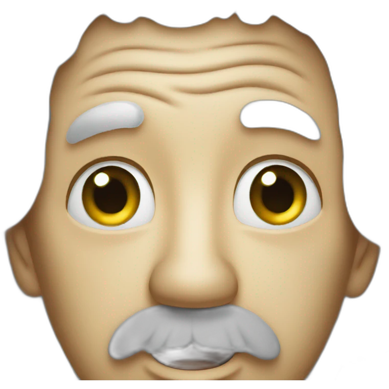 Albert Einstein shocking face emoji