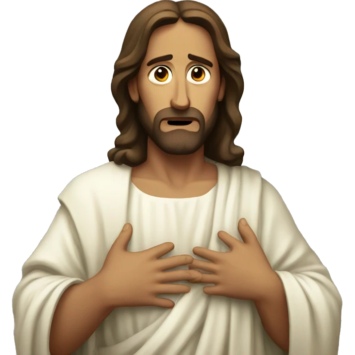 Worried jesus emoji