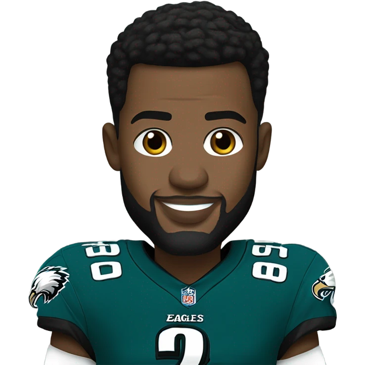 Darius Slay in an Eagles jersey with his arm in a sling.  emoji