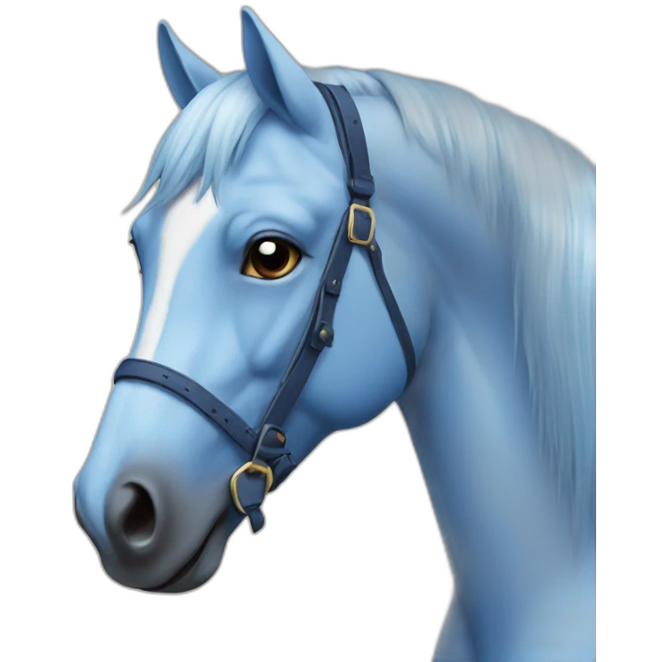 Cheval bleu emoji