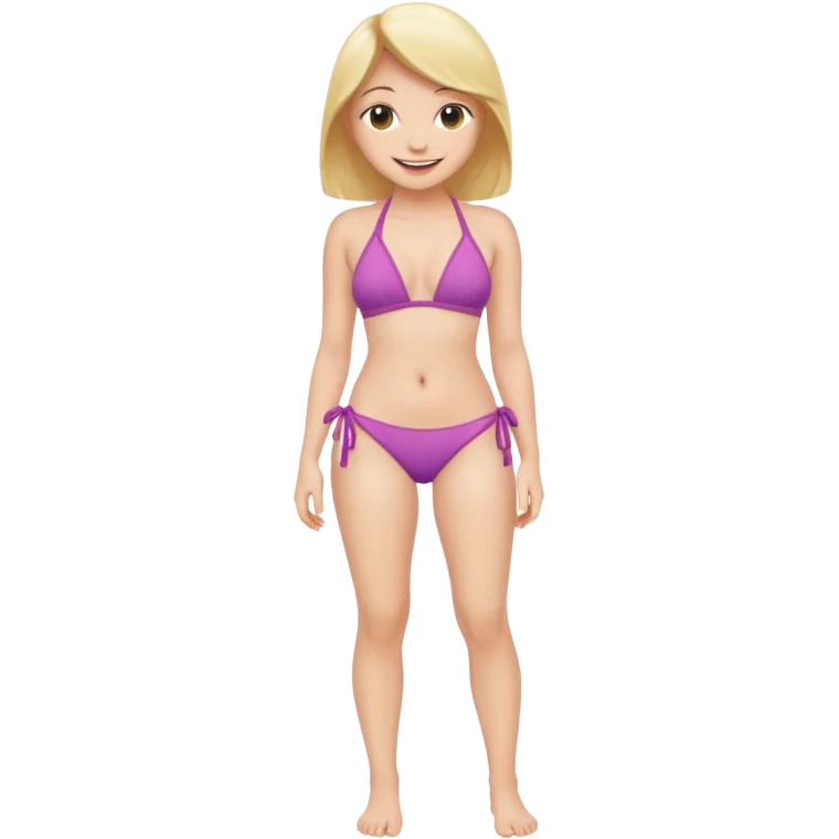 Full body Naked girl showing butt emoji