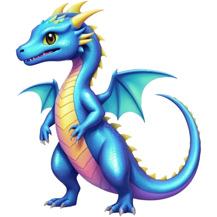 Sparkly Shiny Pastel Draco-Salandit (full body) emoji