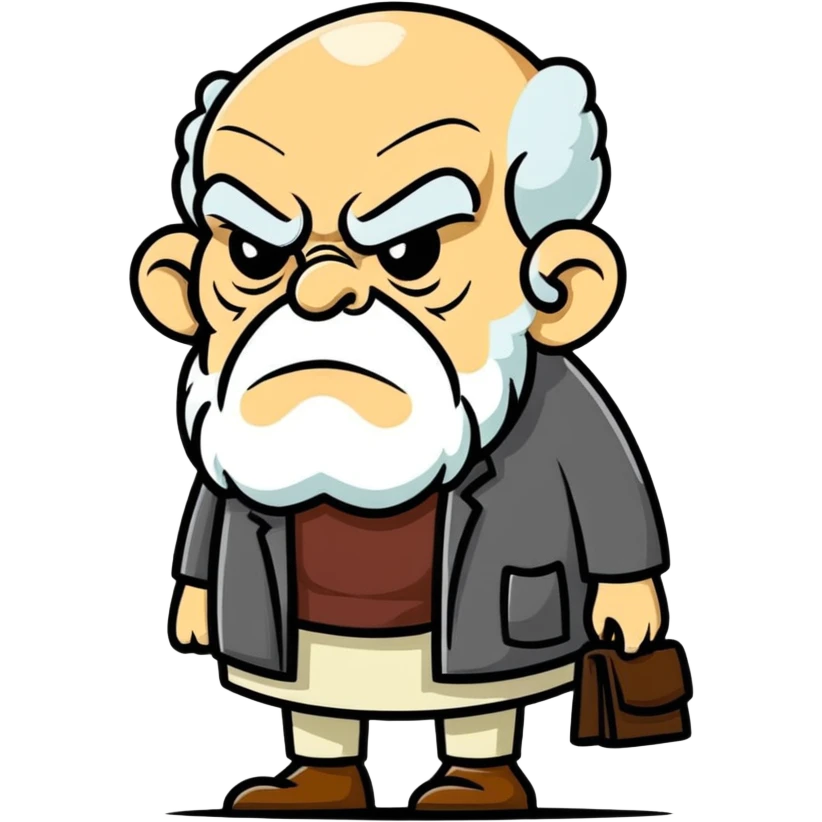 old grumpy person emoji