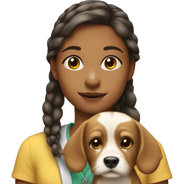 Girl with a dog emoji