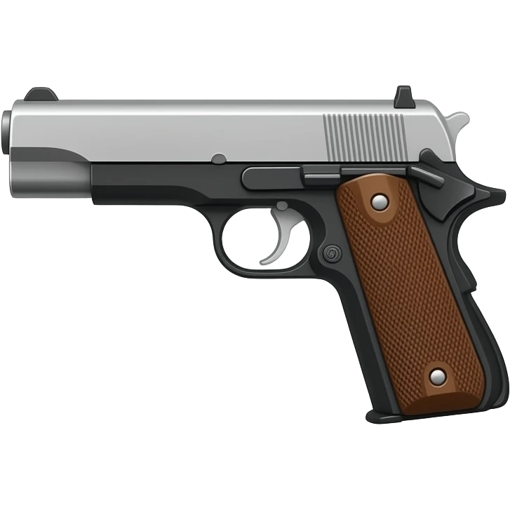 gun picture at polaroid frame emoji