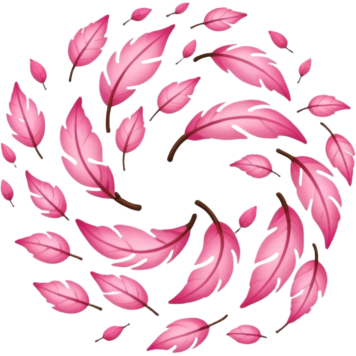 make sakura pink leaves falling emoji