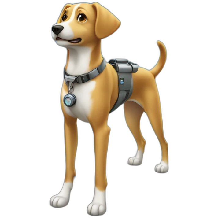 Dog surveyor with gnss reciver emoji