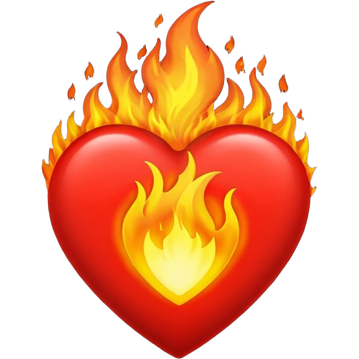 Black heart fire emoji