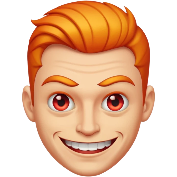 A sassy gay man with evil grin emoji