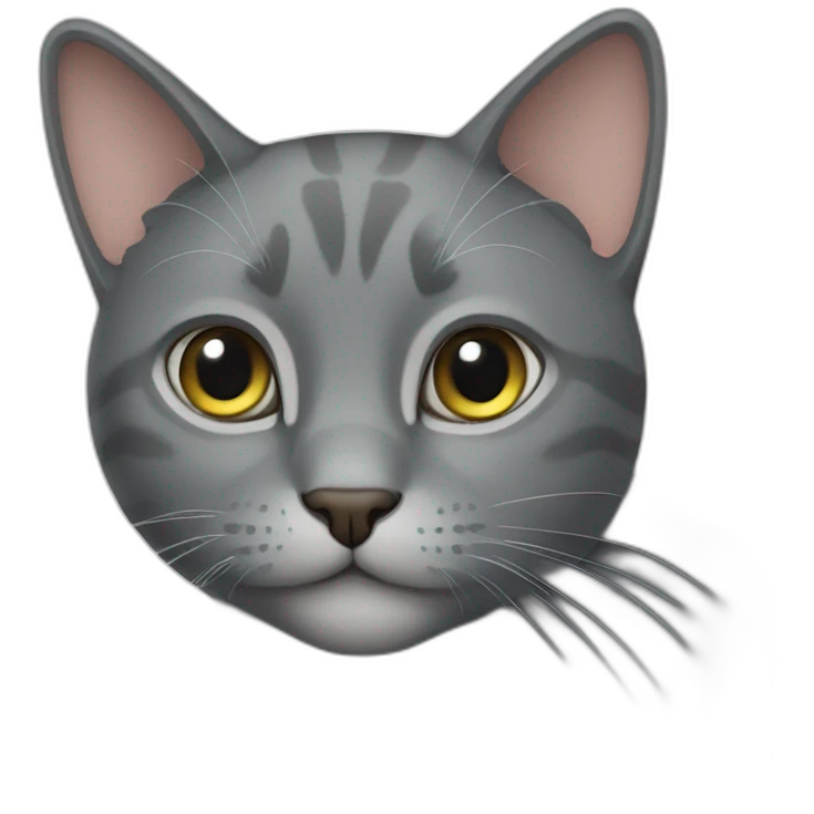 Grey cat emoji
