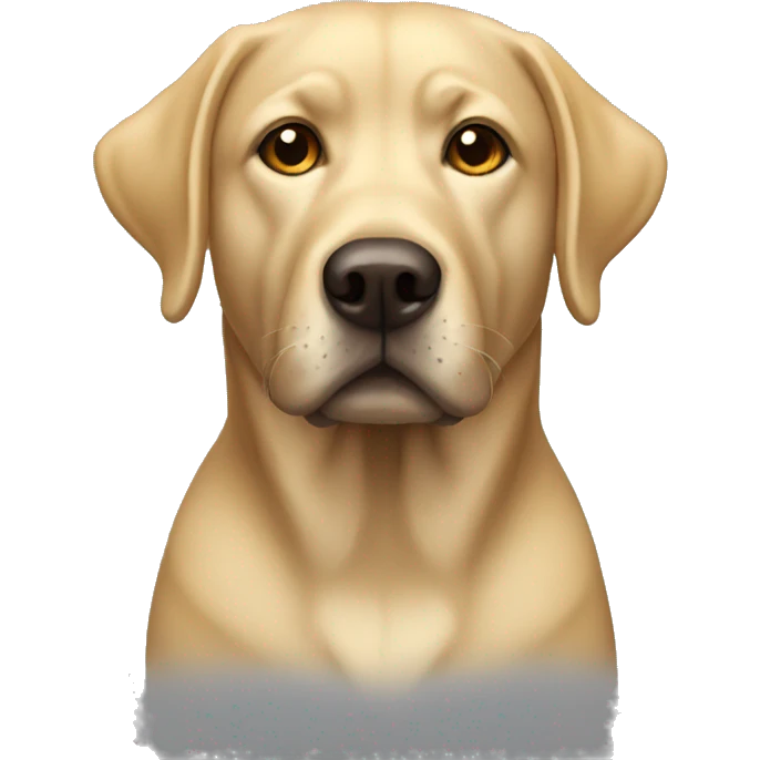 Lab with golden eyebrows emoji