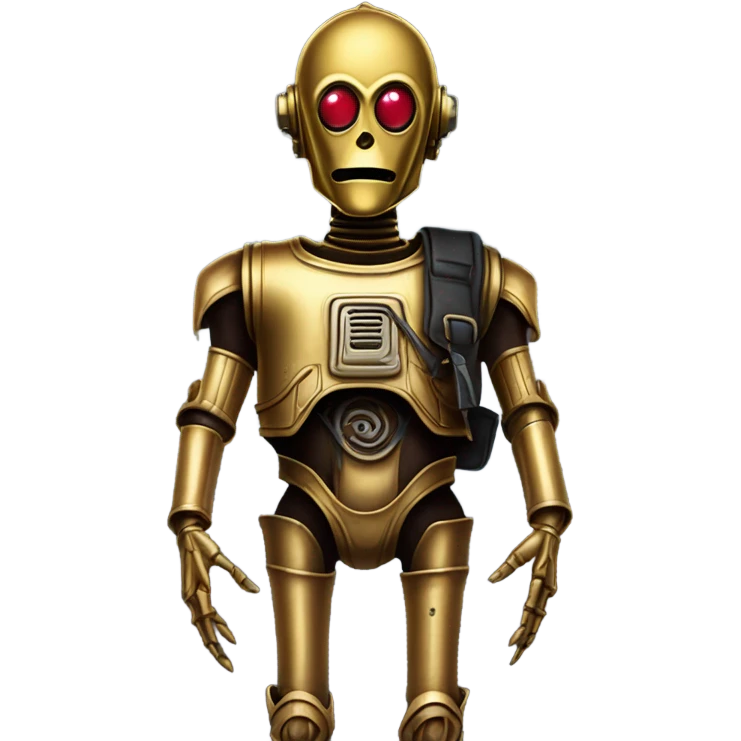  evil c3Po Satan’s backpack and saddlebags walking emoji