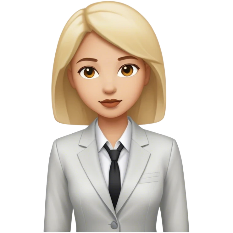 woman simple suit jacket shirt polish emoji