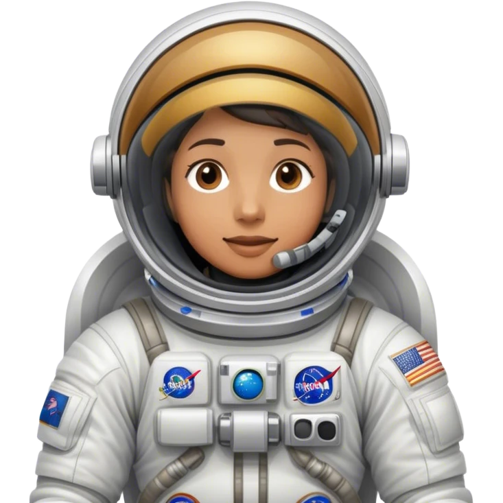 Cinematic Realistic mystery Astronaut visor down hiding face– A highly detailed depiction of an astronaut in a state-of-the-art space suit, floating weightlessly in the vast expanse of space. The reflective visor hides the face so we do not see the astronauts face, while intricate suit details and soft lighting create an immersive sense of realism. emoji