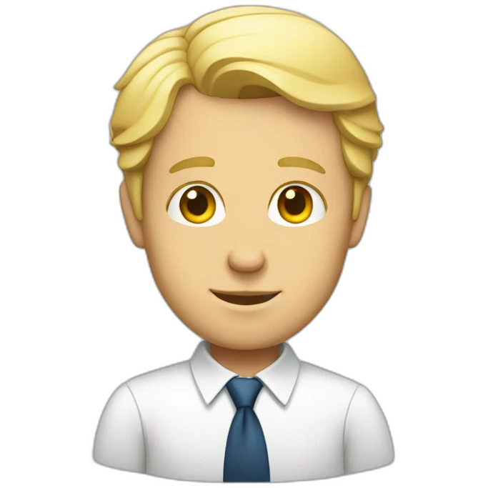 white Man placing vote emoji