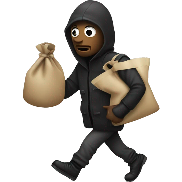 robber carrying a bag of money emoji