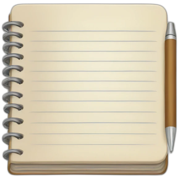 Notebook for note lecture emoji