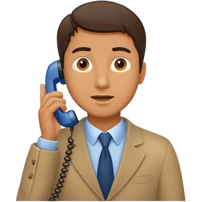 a man calling on the phone emoji