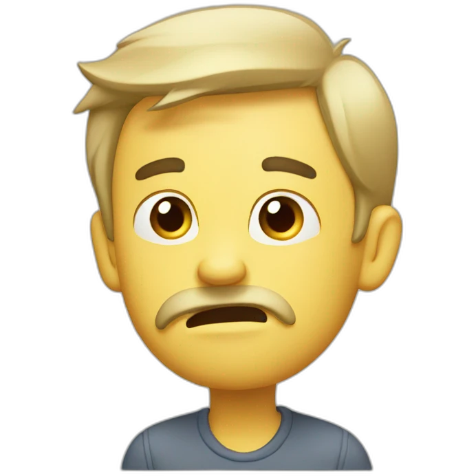 Confused man scratching head emoji