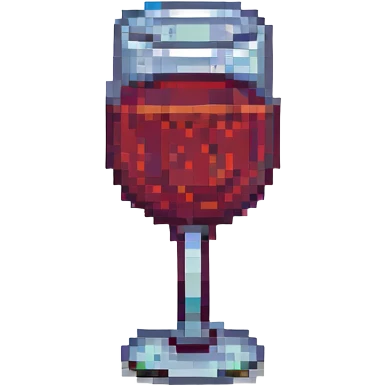 a pixel art wine glass emoji