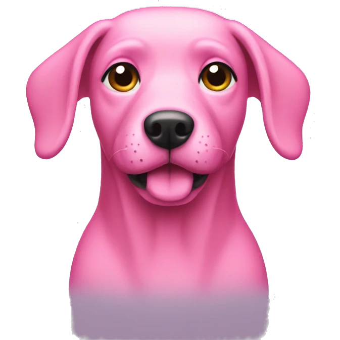 Pink dog emoji