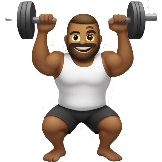 Make me an emoji that mixes weight training with crossfit, make the emoji of a man emoji
