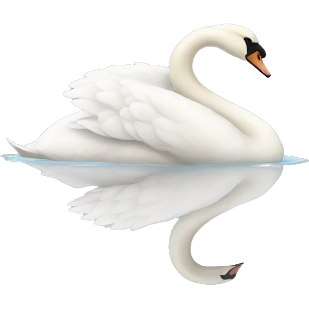 A white swan emoji