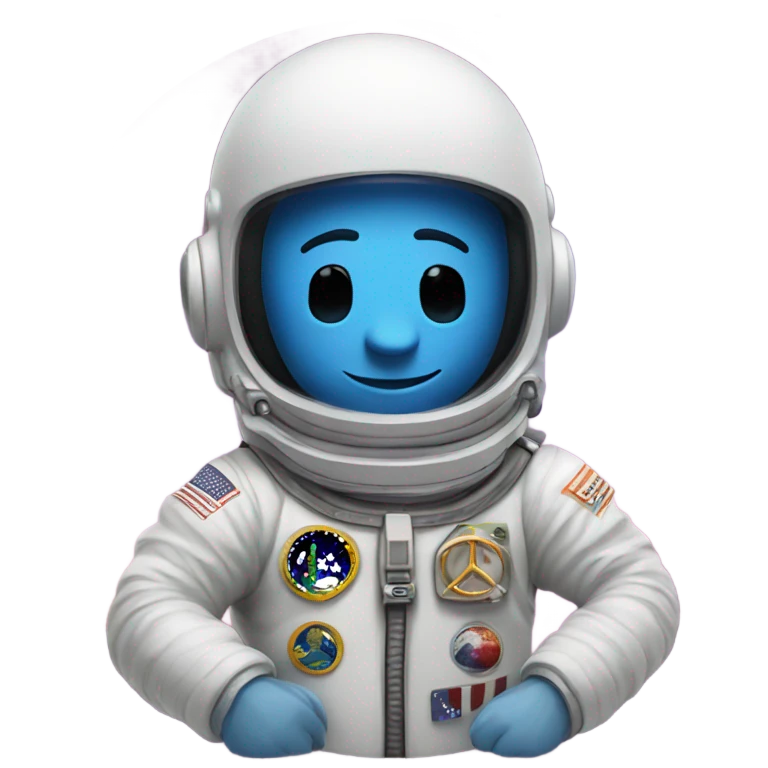 Peace sign with a peace sign astronaut  emoji