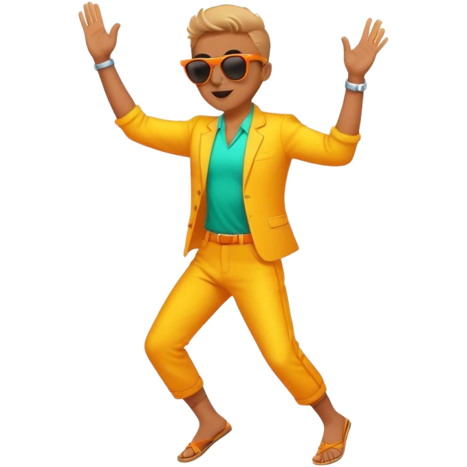 Person traveling and dancing  emoji
