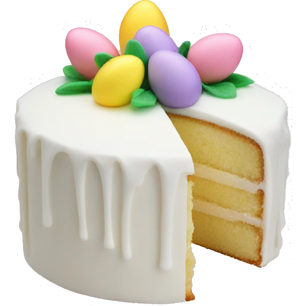Easter white cake emoji