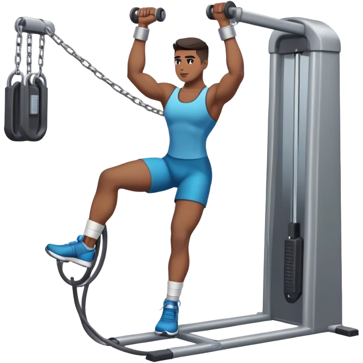 standing cable-machine-leg-raise with ankle-cuffs emoji