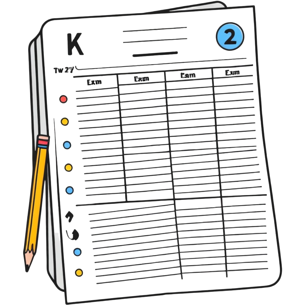 answer sheet with multiple choice selections, exam paper with answers emoji