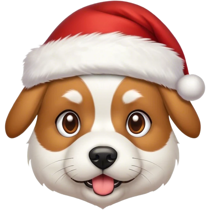 dog with santa hat emoji