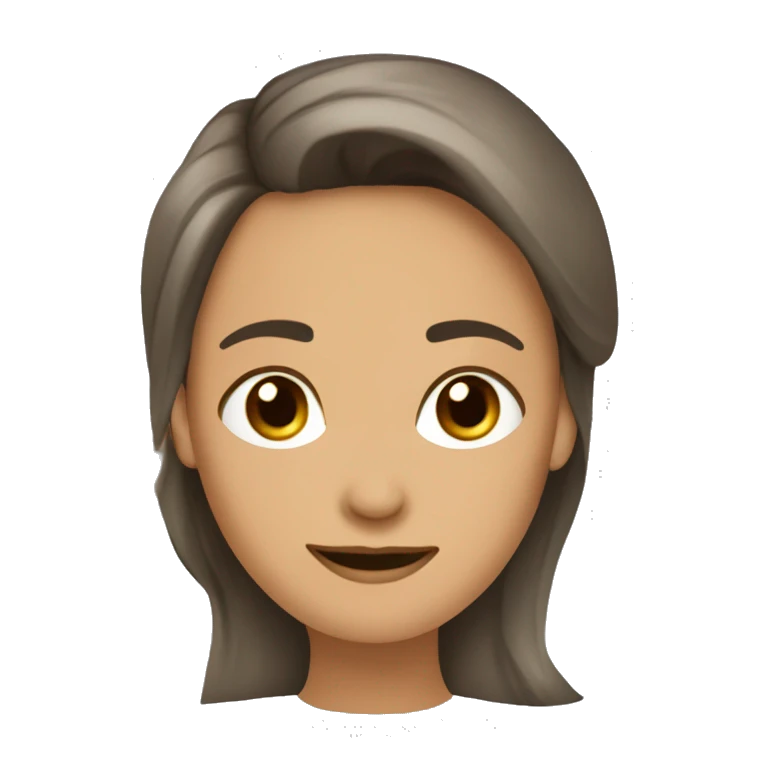 Девушка с коричневыми волосами в черных очках  emoji