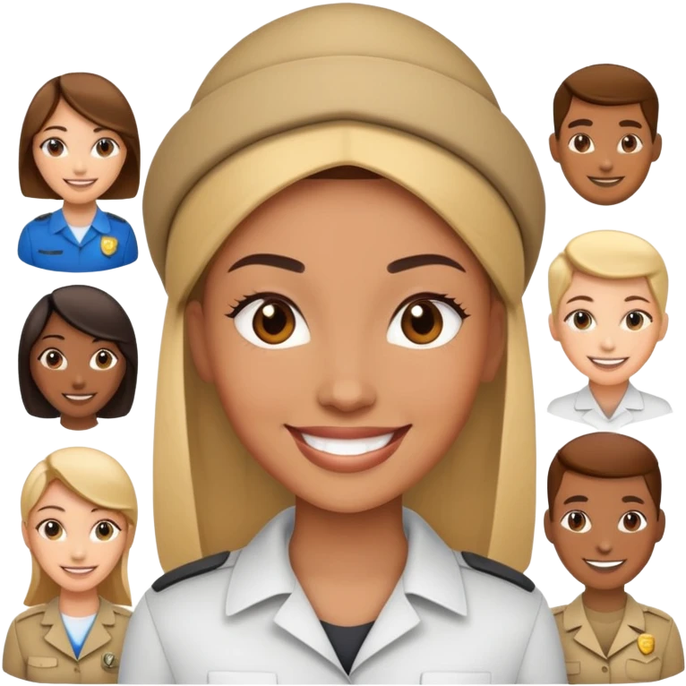 génère moi un emoji d'un personnage feminin, qui recrute des profils Tech & Cybersécurité emoji
