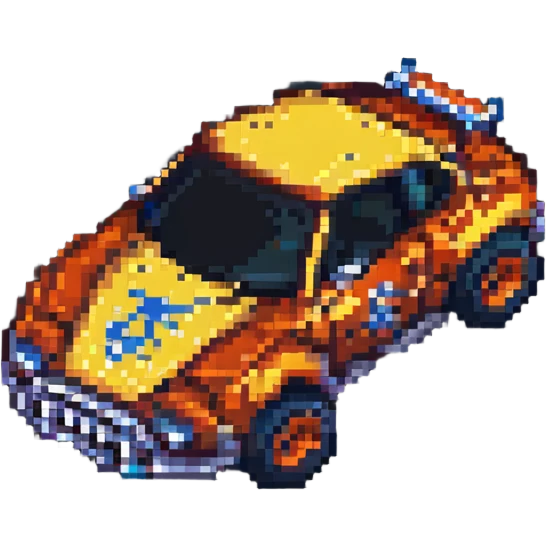 Rocket League car pixel art style emoji