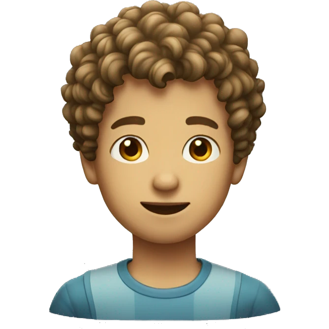 A boy with curly short hairs   emoji