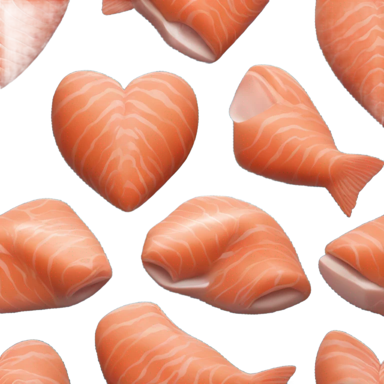 Salmon heart emoji