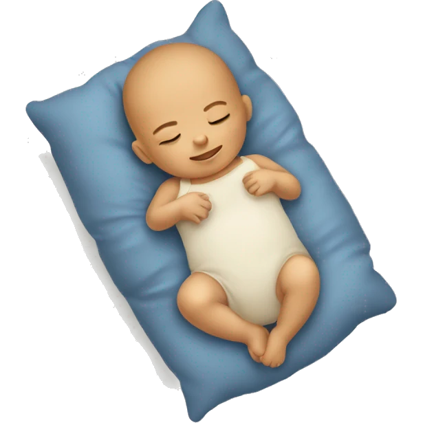 neutral Baby sleeping on pillow emoji
