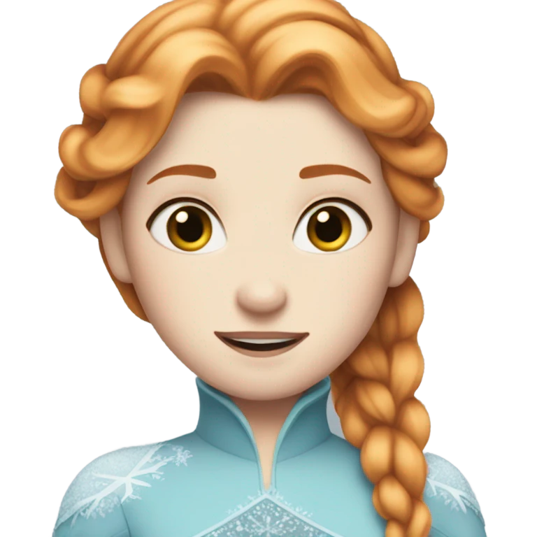 elsa snow queen with Ginger hair emoji