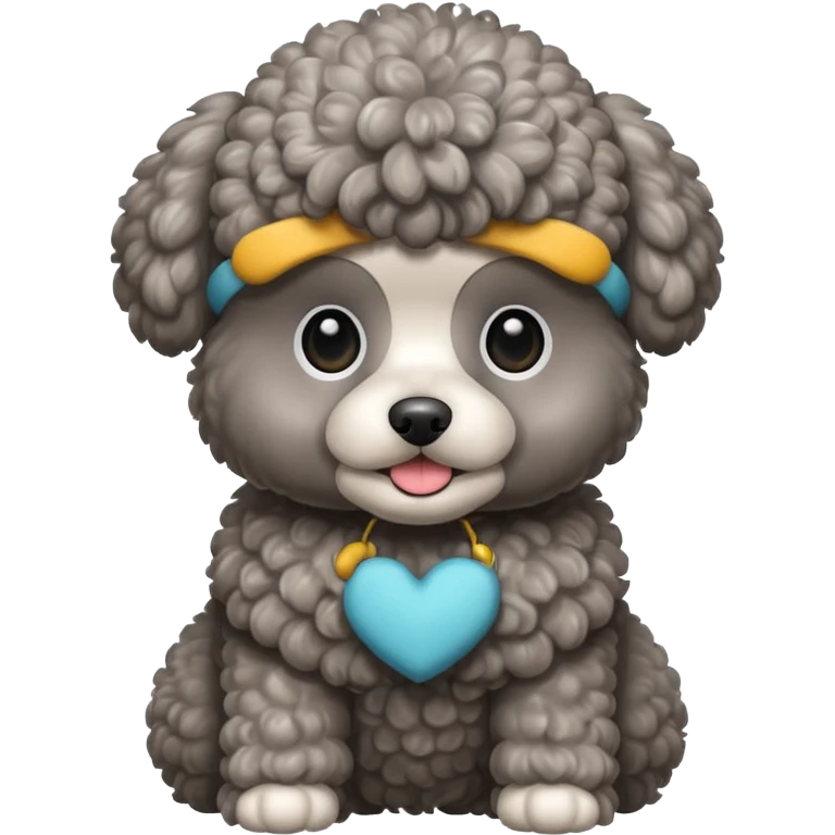 gray toy poodle emoji
