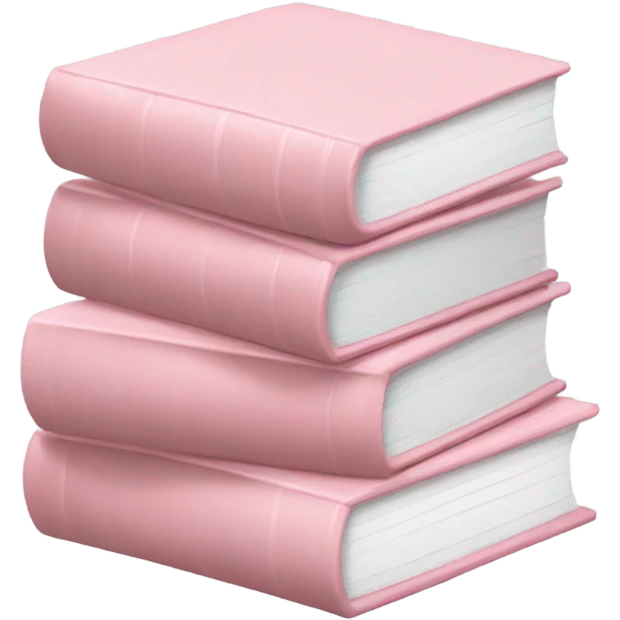 light pink book stack emoji