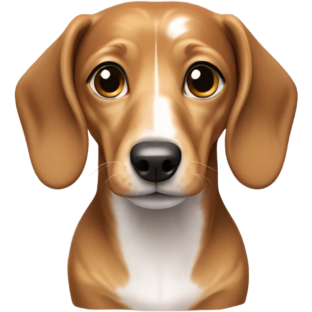 Dachshund light brown and white emoji